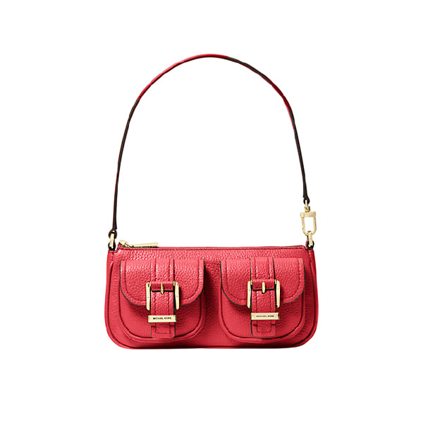

Сумка Michael Michael Kors Zoe Small Pebbled Leather Pochette, красный