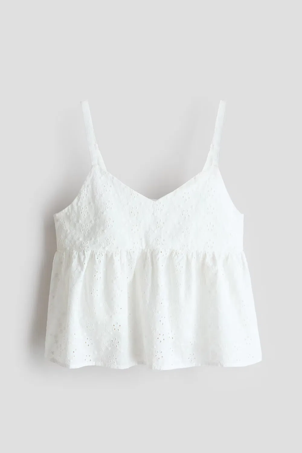 Майка с баской H&M, Weiß — фото 4