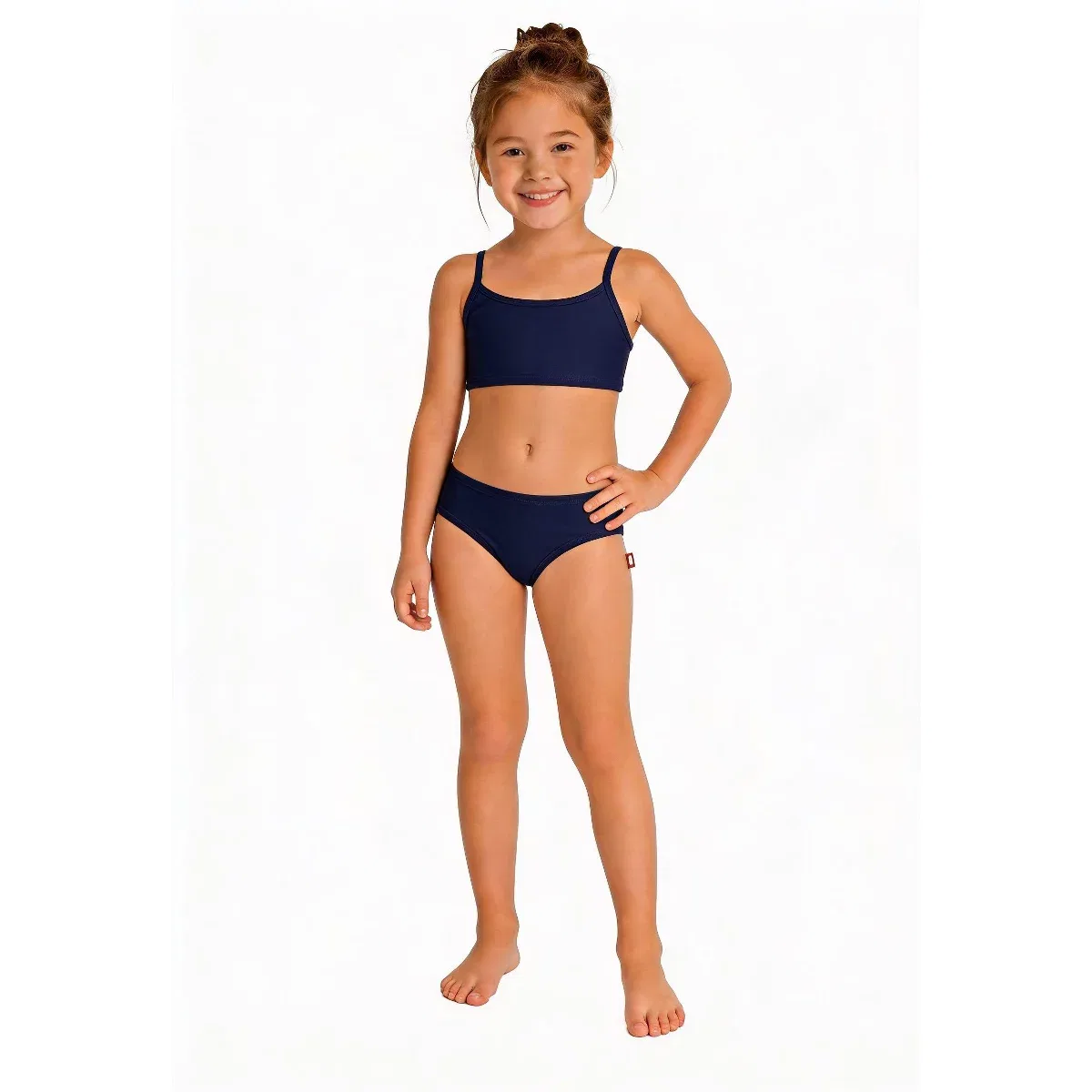 Детский комплект бикини с защитой UPF 50+ City Threads, Navy