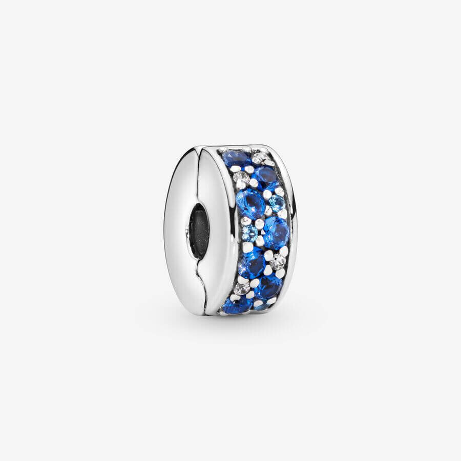 

Шарм Pandora Moments Pavé Clip, серебро/синий