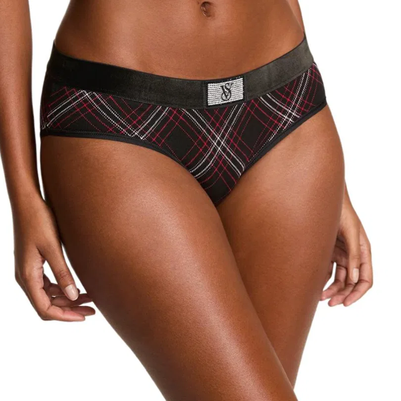 Женские трусы с принтом Victoria's Secret, 1 Pack (Black Plaid) — фото 3