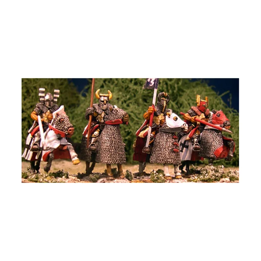 

Тевтонские рыцари — верхом с копьями, Gripping Beast Miniatures - Later Crusades (28mm)