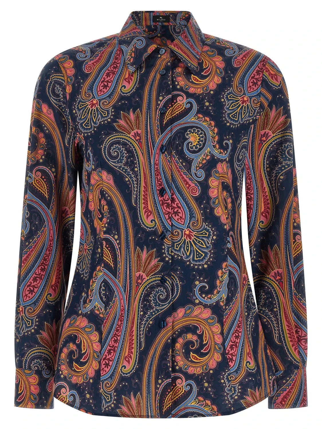 Рубашка в цветочный узор пейсли ETRO, синий