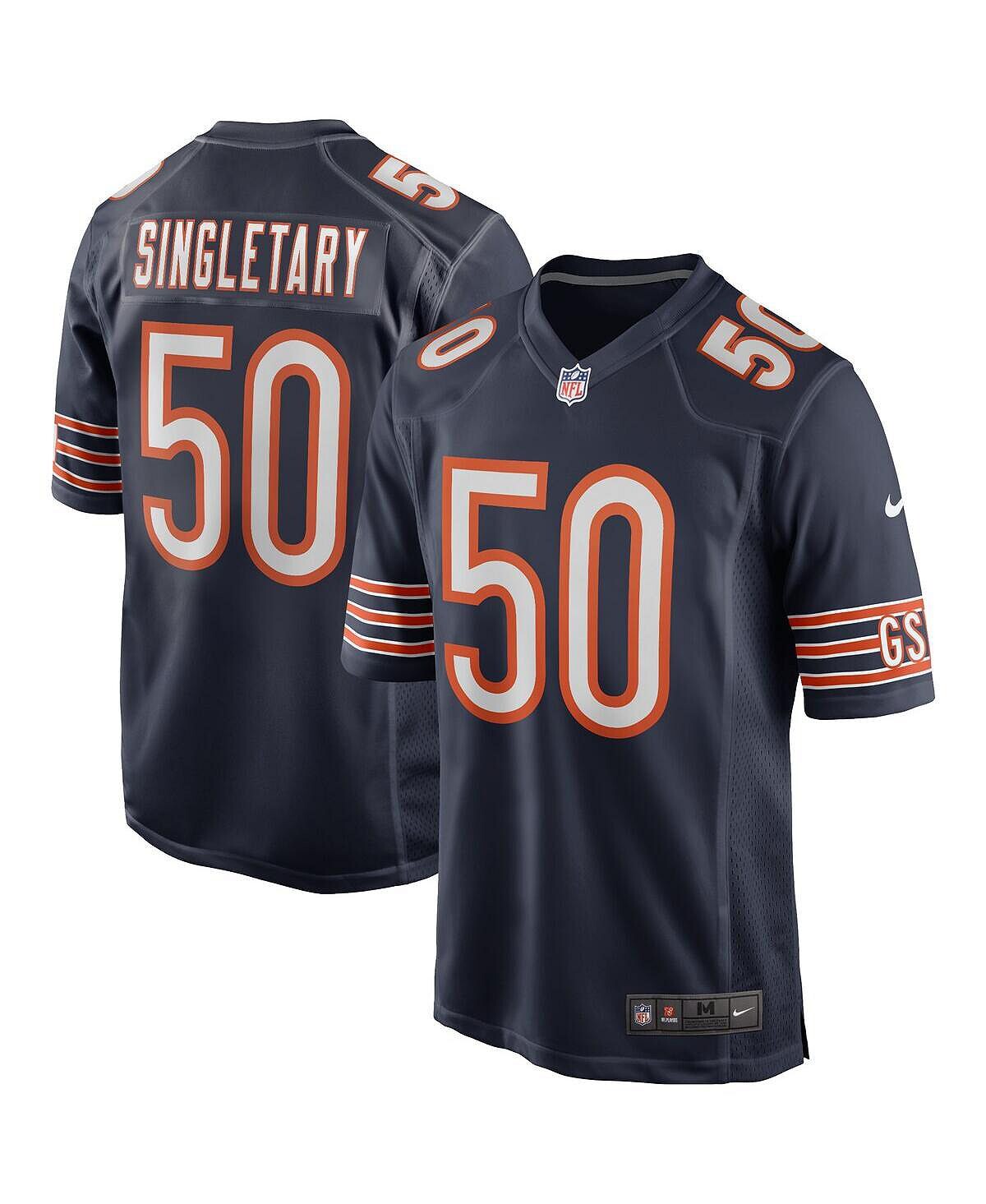 

Мужская майка singletary navy chicago bears game для пенсионеров джерси Nike, синий