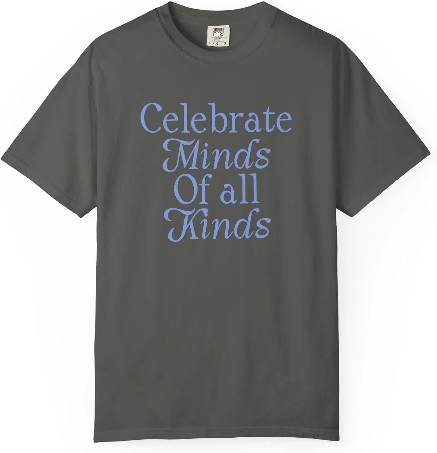 Футболка с принтом Celebrate Minds of All Kinds Comfort Colors, Pepper