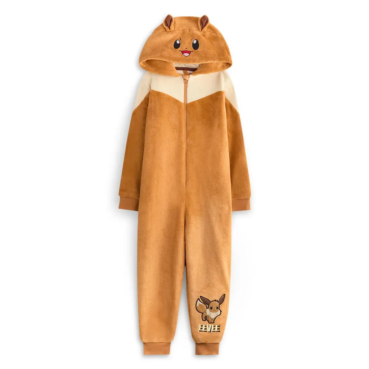 Детский комбинезон-пижама с капюшоном Eevee Pokemon, Brown