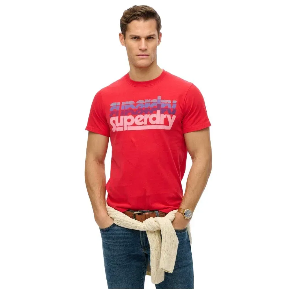 Футболка с коротким рукавом Stacked Superdry, красный