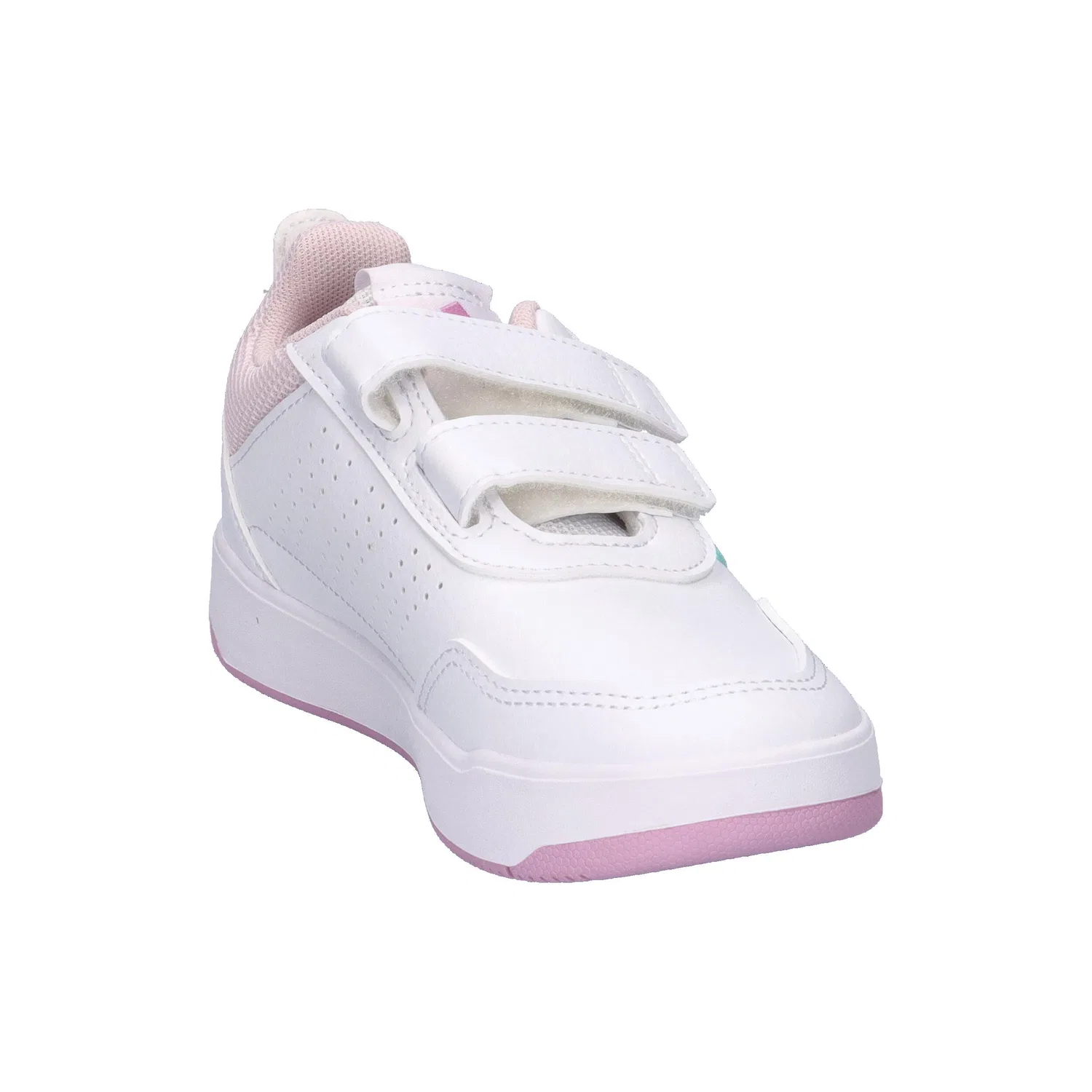 Детские кроссовки с липучками Tensaur Sport 3.0 CF K Adidas, Weiss Konigliches Lila Magentapink — фото 2