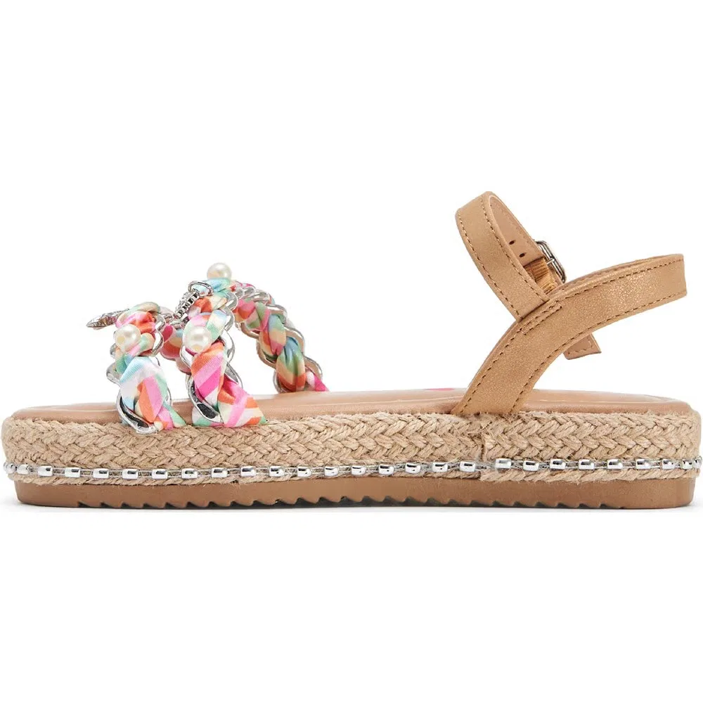 Детские сандалии на танкетке J-Gizmo Steve Madden, Pink/Green Multi — фото 3
