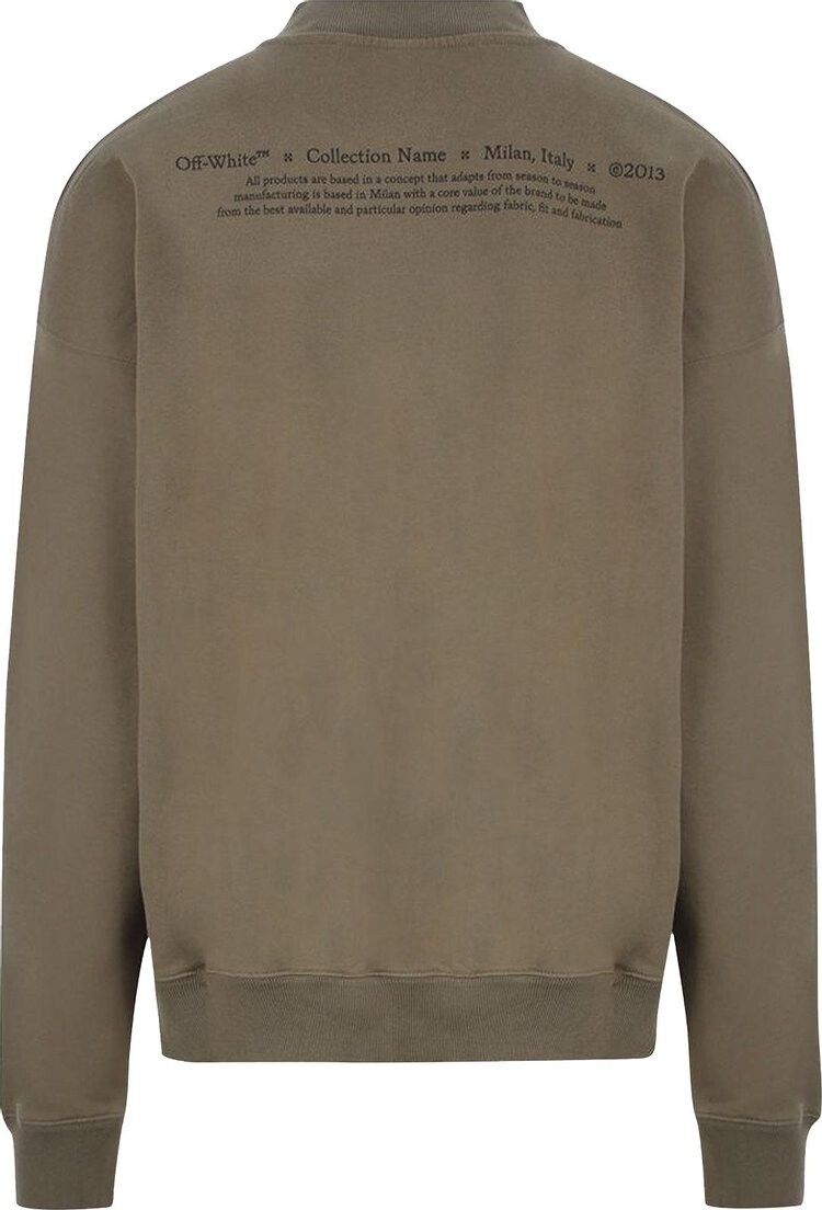 Толстовка Off-White Caravaggio Boy Skate Crewneck 'Green/Multicolor', зеленый — фото 3