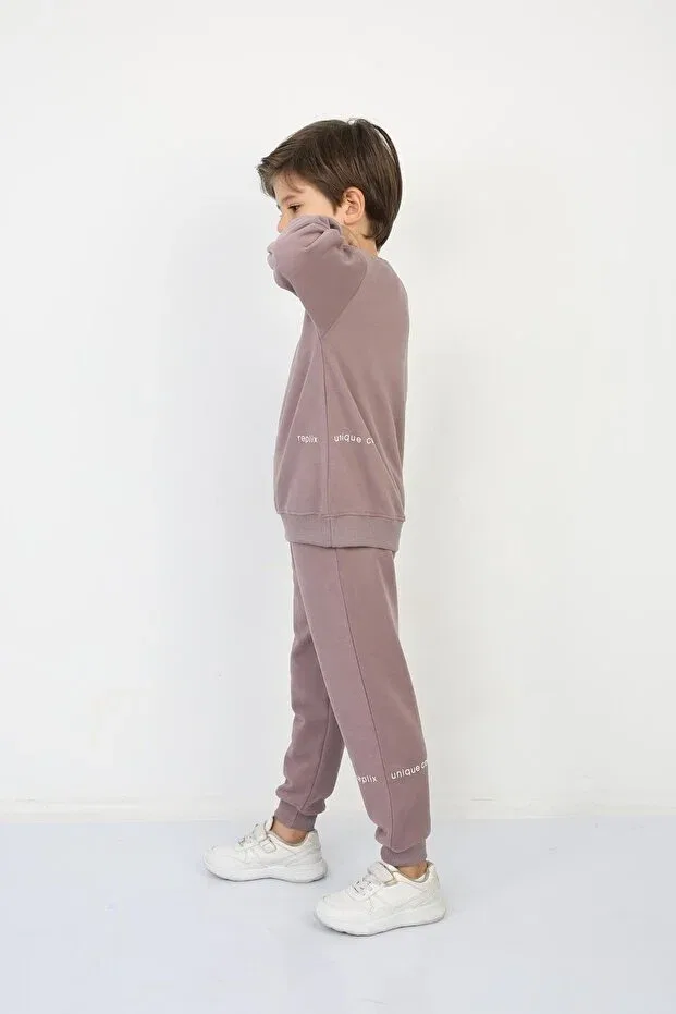 Детские свитшот для мальчиков с принтом Boy'S Crew Neck Chocolate Replix, Chocolate — фото 3