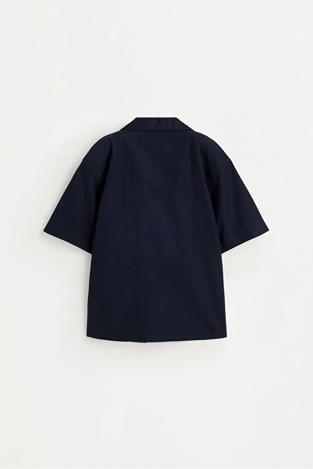 Детская рубашка для мальчиков с коротким рукавом Lefties, Navy Blue — фото 2
