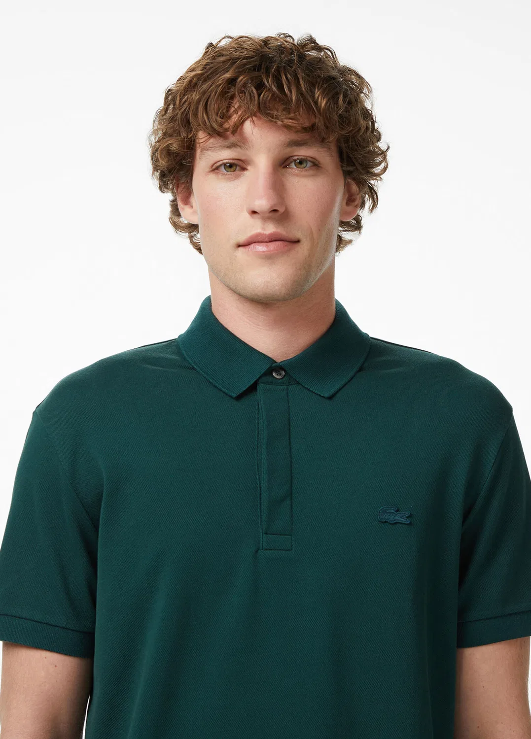 Футболка поло Lacoste, Regular Fit, темно-зеленый — фото 2