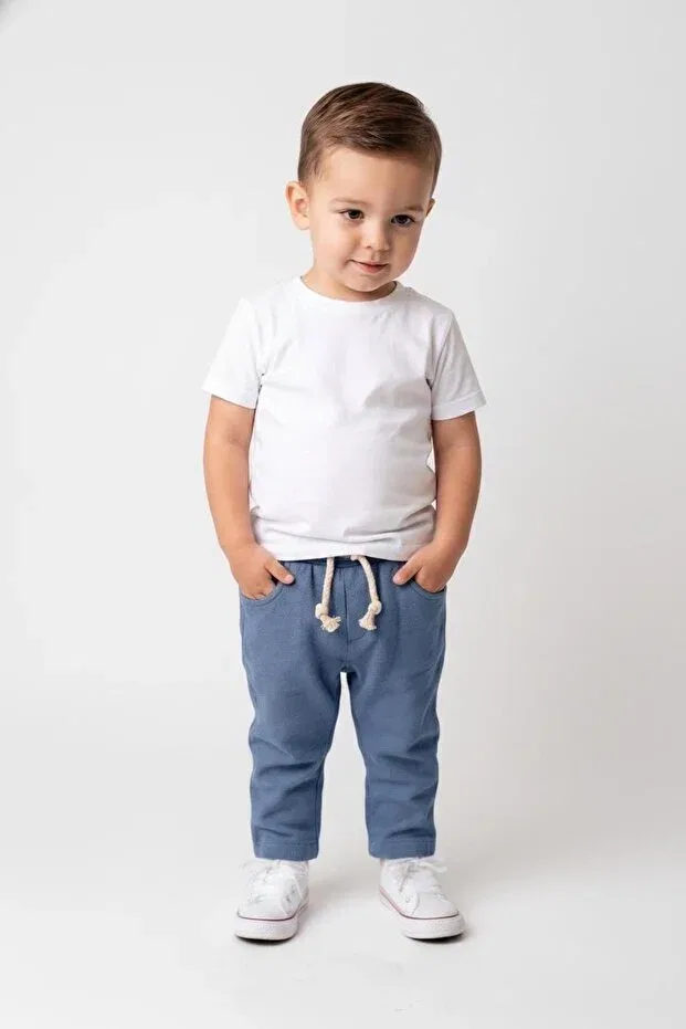 Детские штаны для девочек хлопковые Miababy, Indigo — фото 3