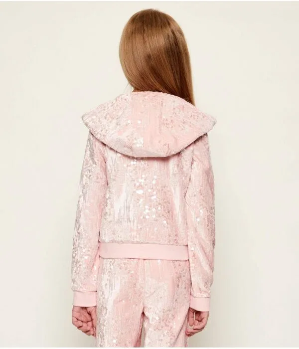 Детское худи для девочек Regular Fit Guess Active, Rosa Cipria — фото 3