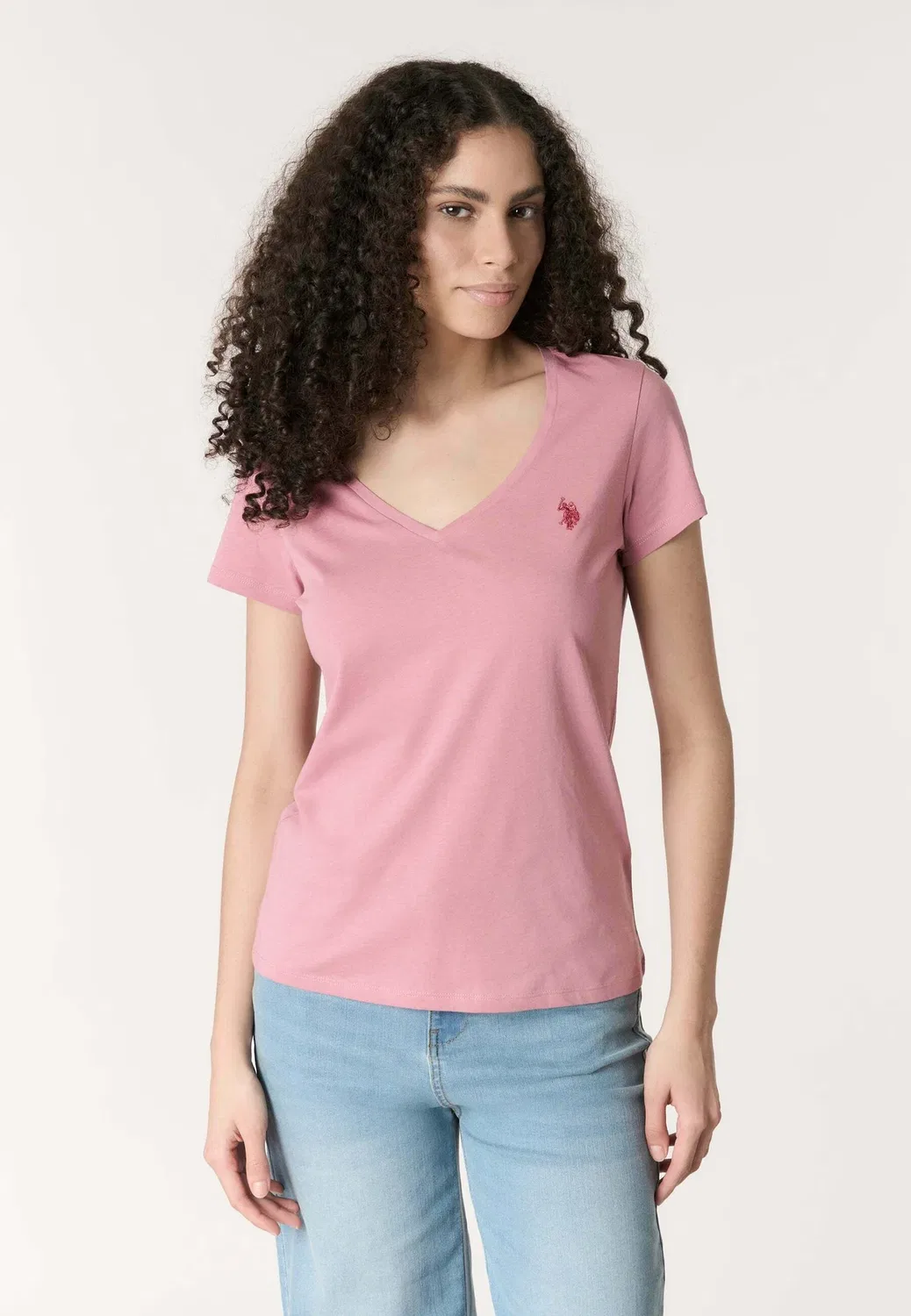 Простая футболка U.S. Polo Assn., Rosa