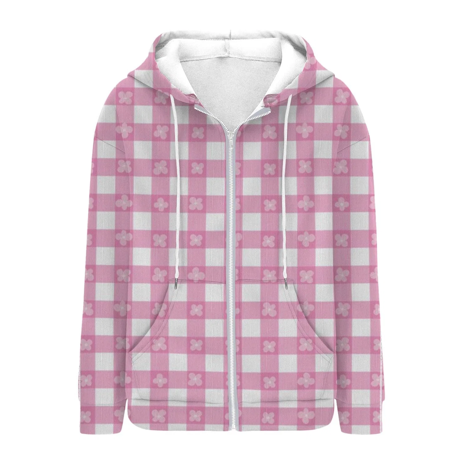 Женская куртка с капюшоном и контрастной подкладкой, модель Lightweight Sports Jacket, Z5Rosa — фото 4