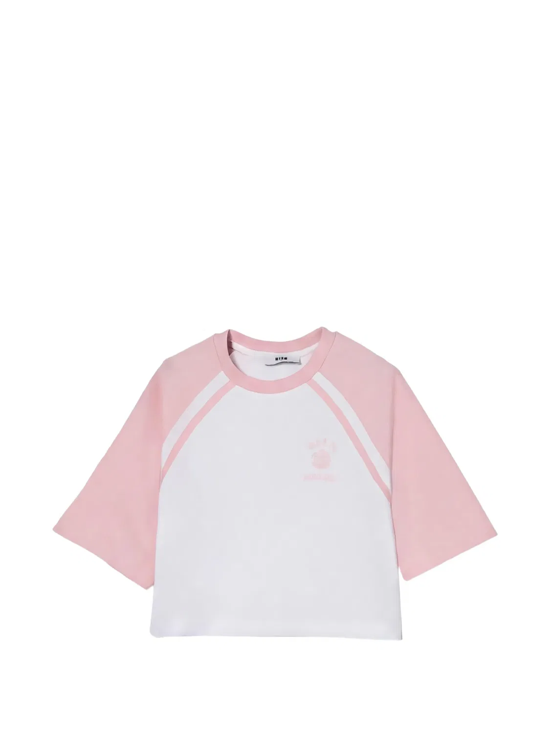 Футболка с рукавами реглан и логотипом Msgm Kids, белый