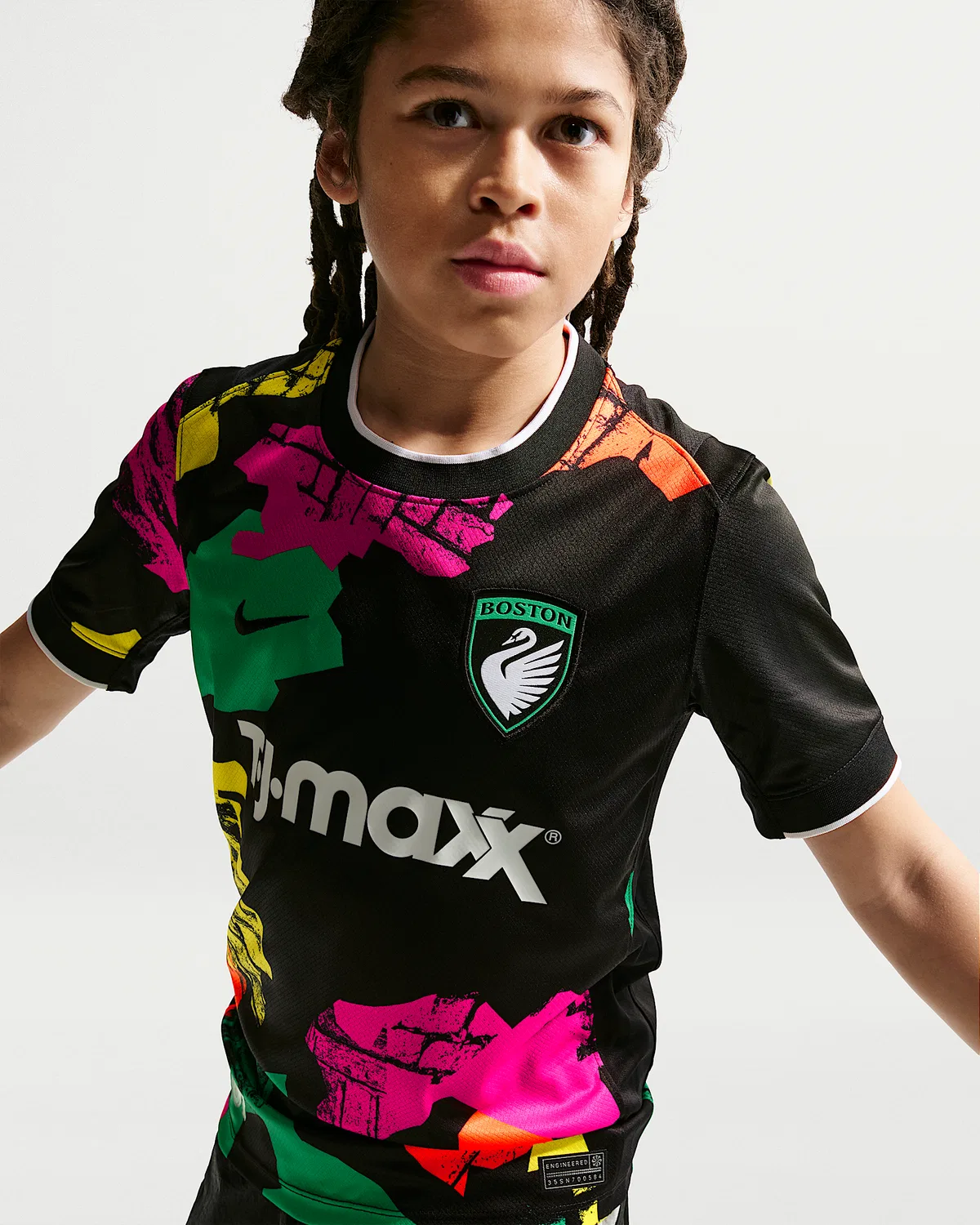 Детская футболка Nike Dri-FIT Replica Jersey Boston Legacy Stadium Edition, Black — фото 3