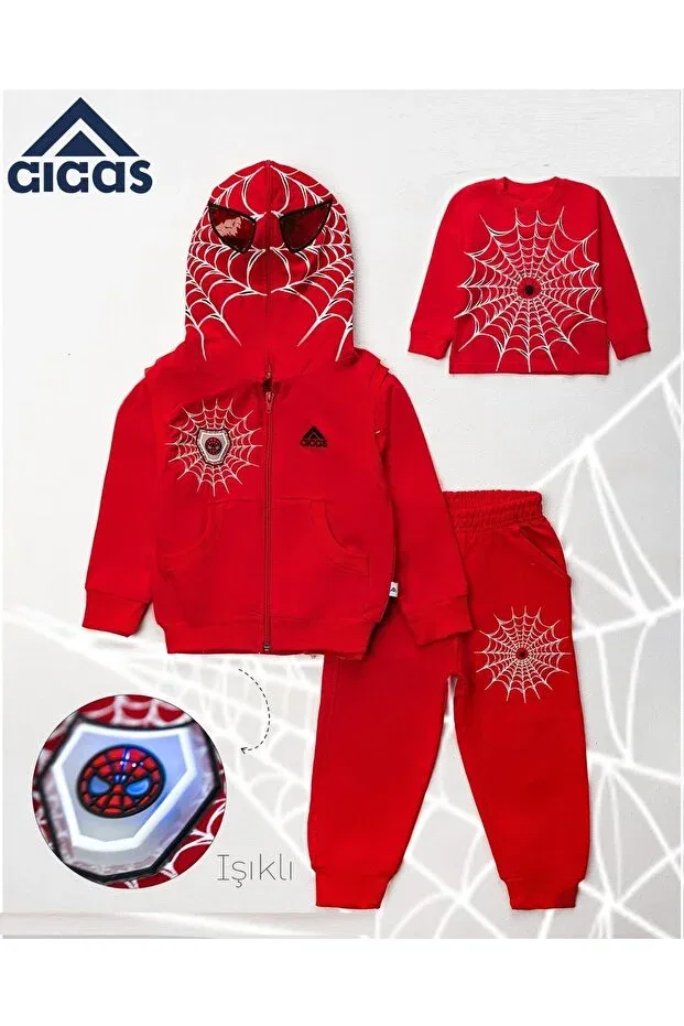 Детский для мальчиков спортивный костюм с принтом Spider-Man Etç Baby, Red