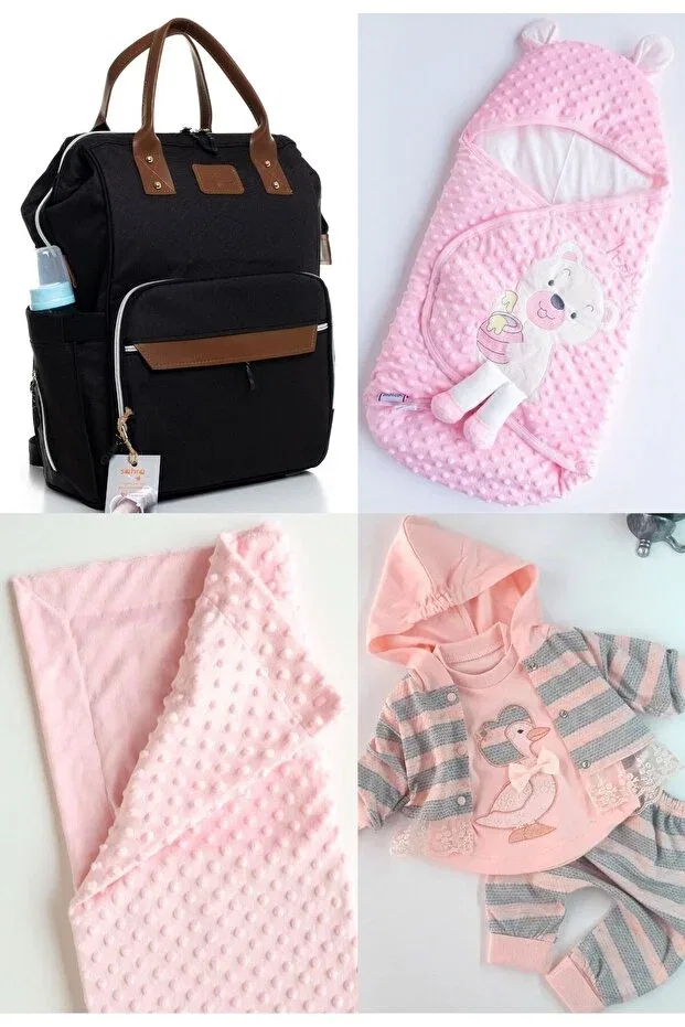 Детский комплект для новорожденных из хлопка Beyaz Bebek, Black-Somon