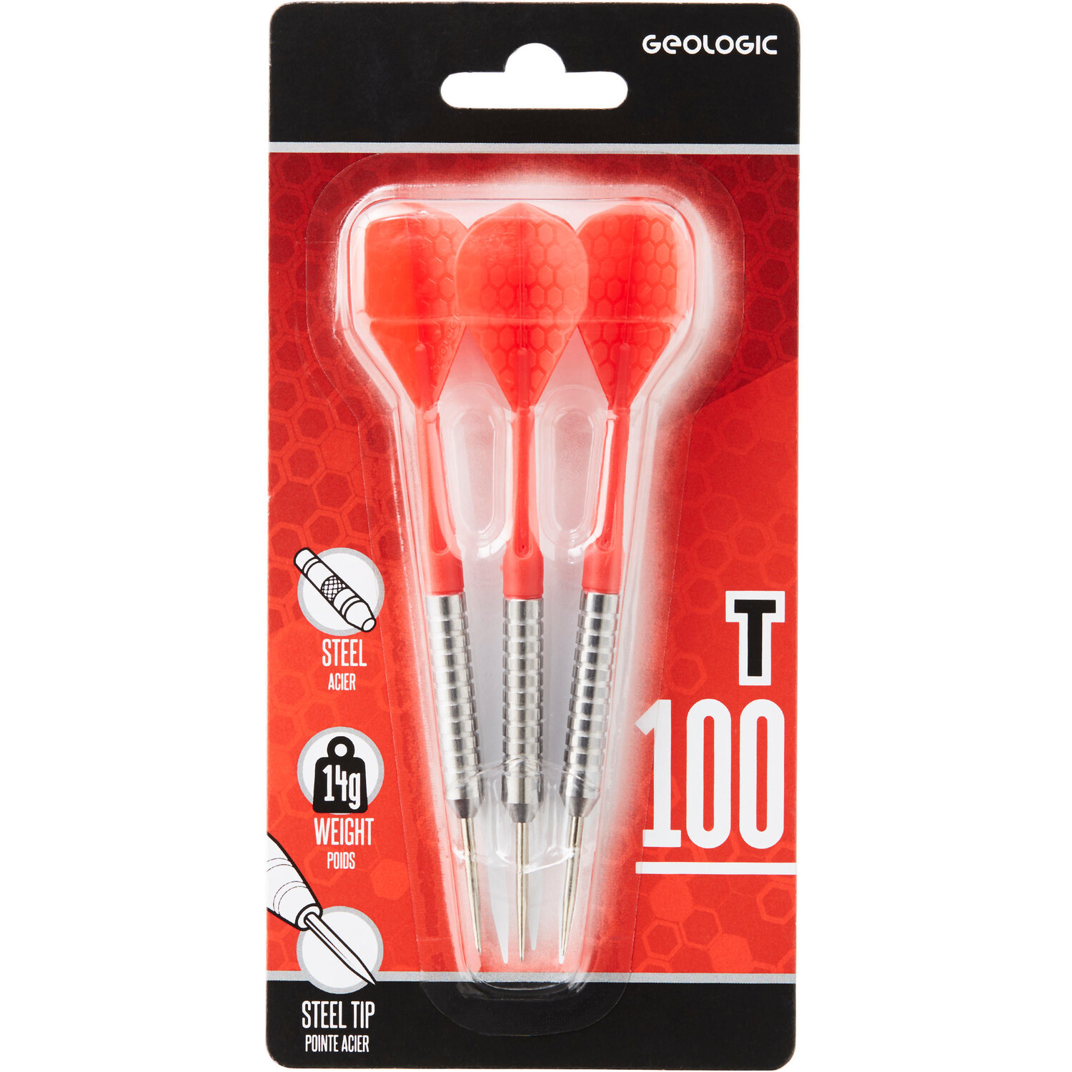 

Darts T100 Steeldart 3 стрелы со стальными наконечниками красные CANAVERAL, красный, Белый, Darts T100 Steeldart 3 стрелы со стальными наконечниками красные CANAVERAL, красный