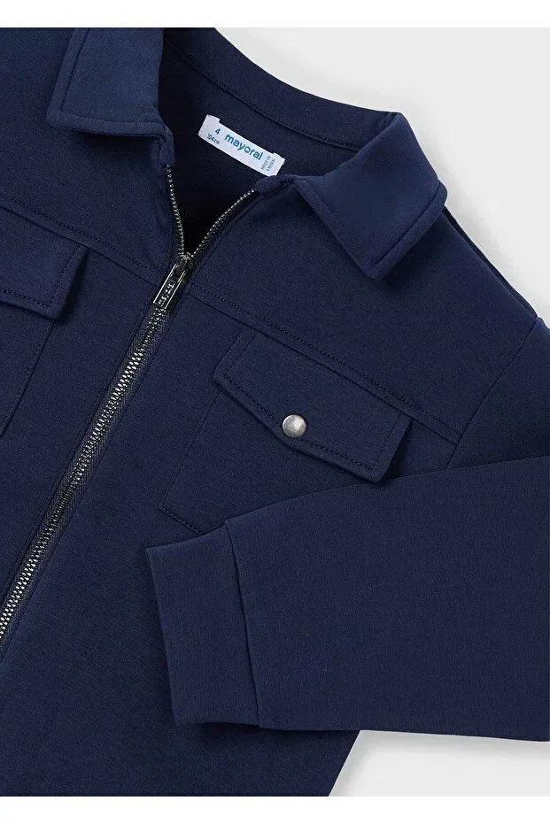 Детский кардиган для мальчиков на молнии Mayoral, Navy Blue — фото 4