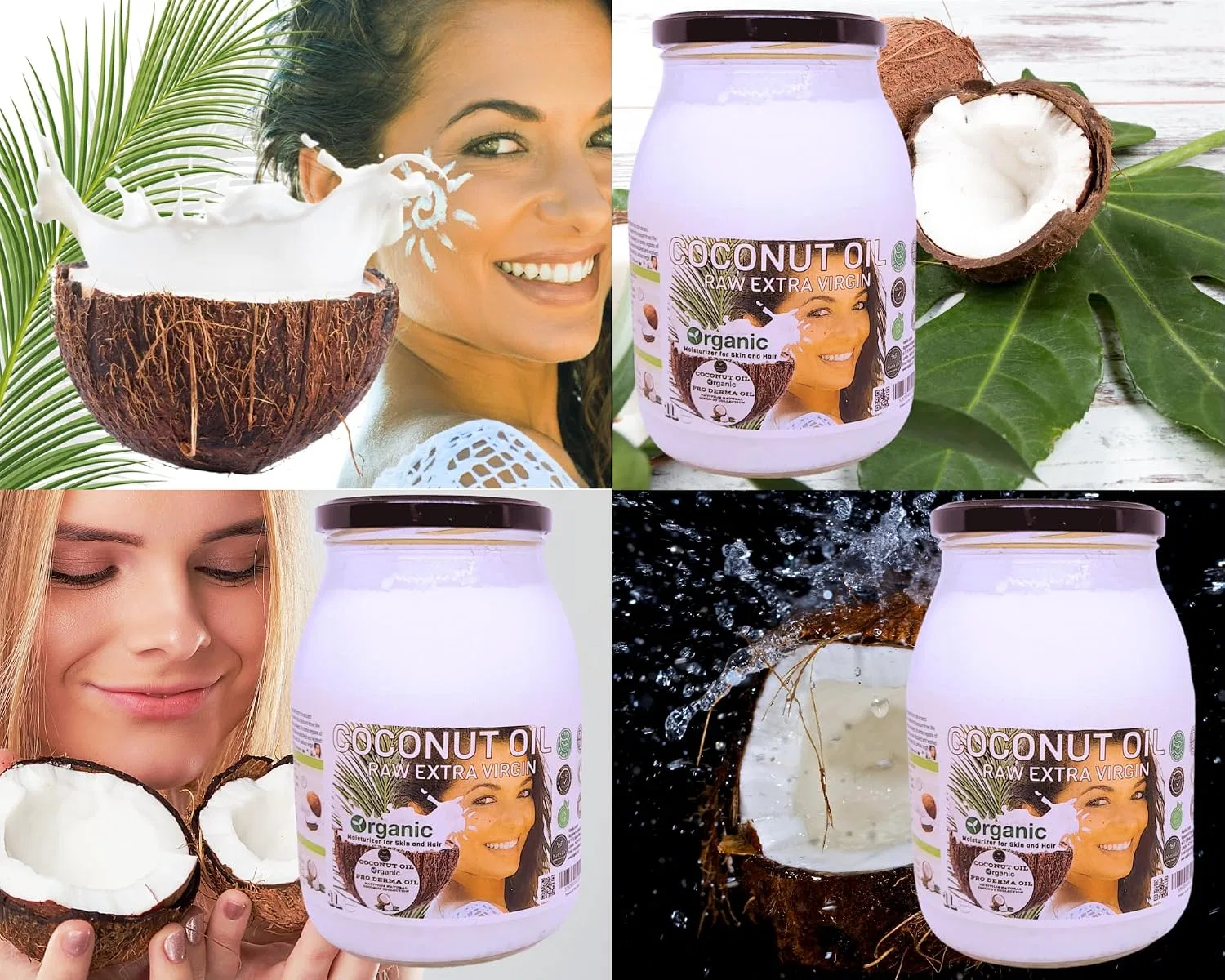 Масло для тела и волос Organic Coconut Oil, Nativilis, 1л, Coconut Nativilis Natural Essential Oils — фото 4