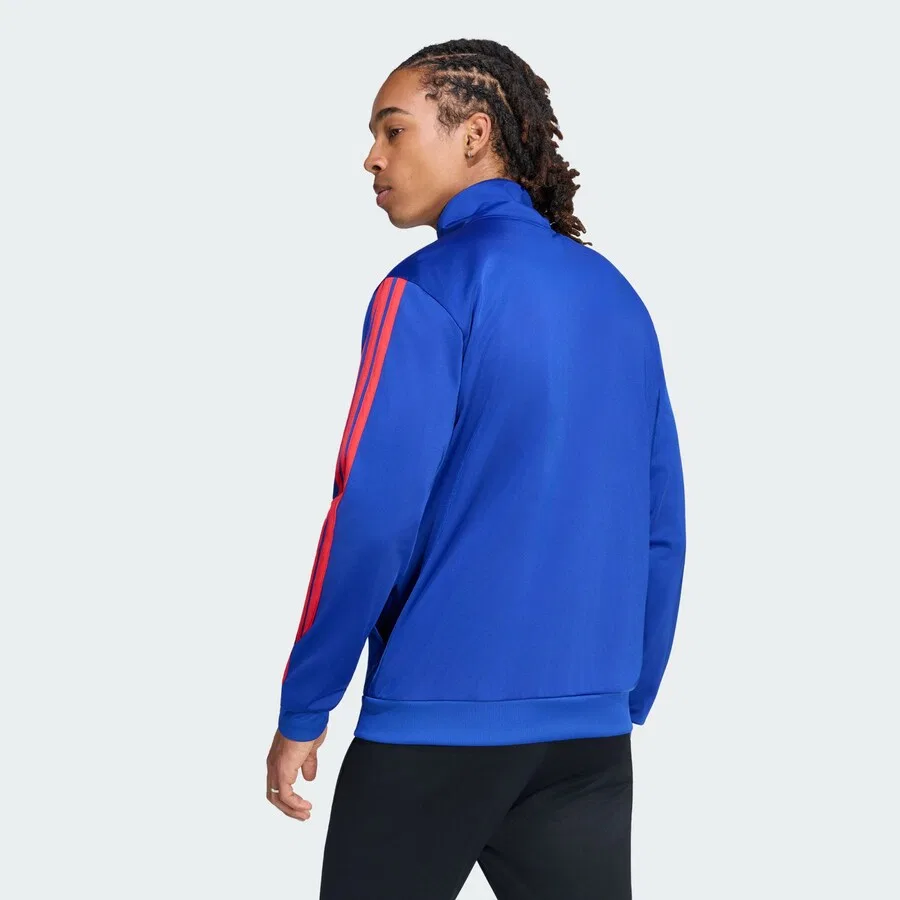 Тренировочная куртка ADIDAS PERFORMANCE 'Olympique Lyon DNA' синего цвета — фото 3
