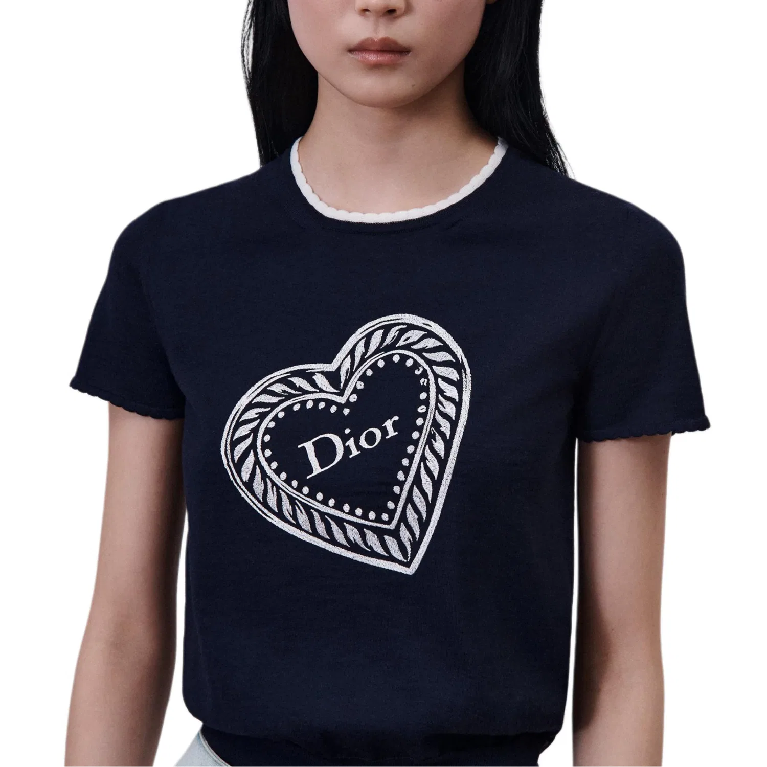 Женский свитер оверсайз с круглым вырезом Marine Blue DIOR, Marine Blue — фото 3