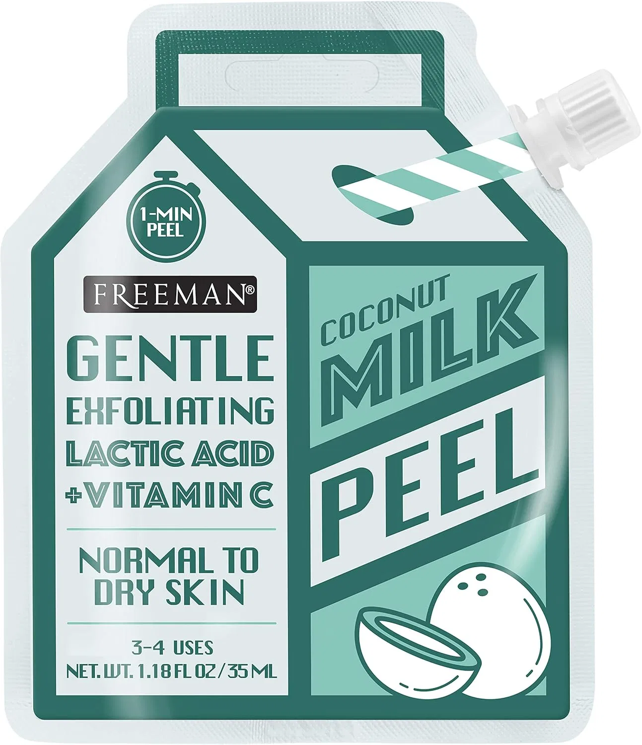 Скраб для лица Freeman Coconut Milk 1 Minute Skin Peel, 35 мл