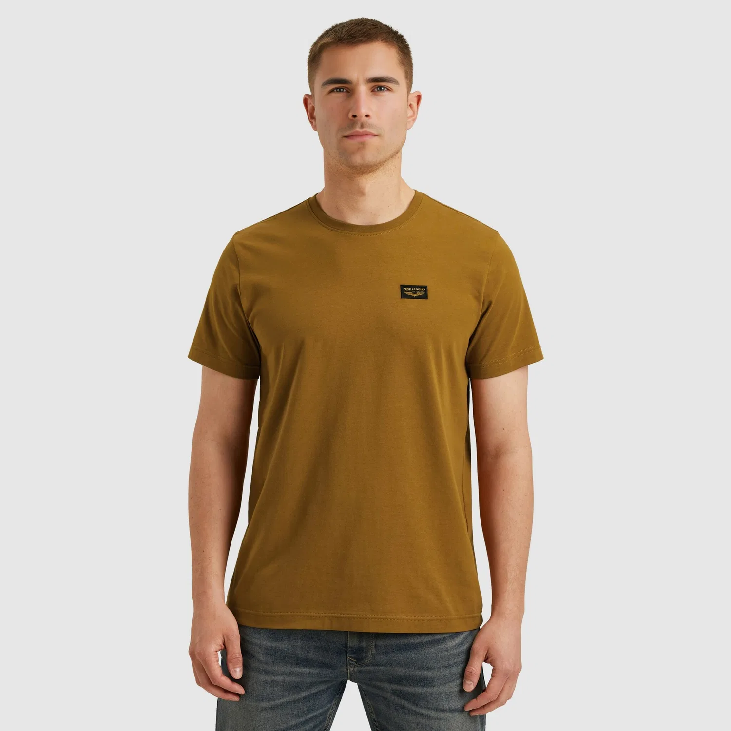 Детская хлопковая футболка с логотипом PME Legend, Golden Brown