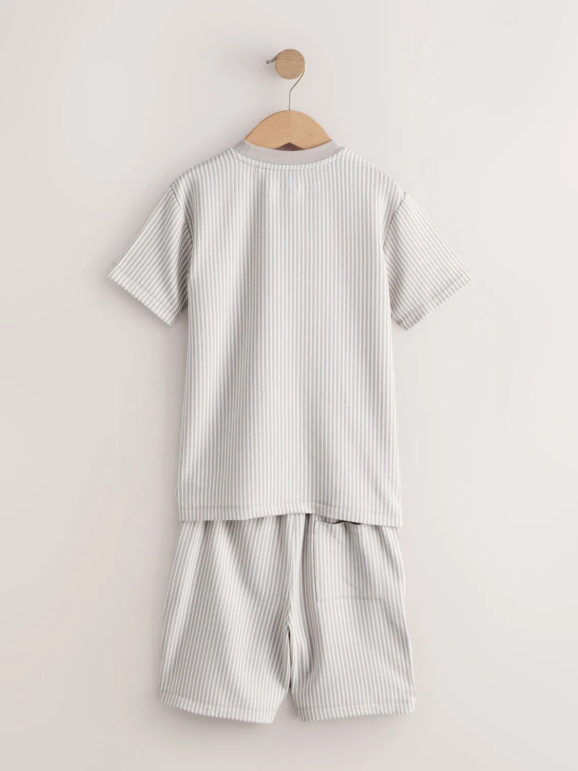 Пижама короткая Next Stone/White Stripe, камень/белая полоска — фото 2