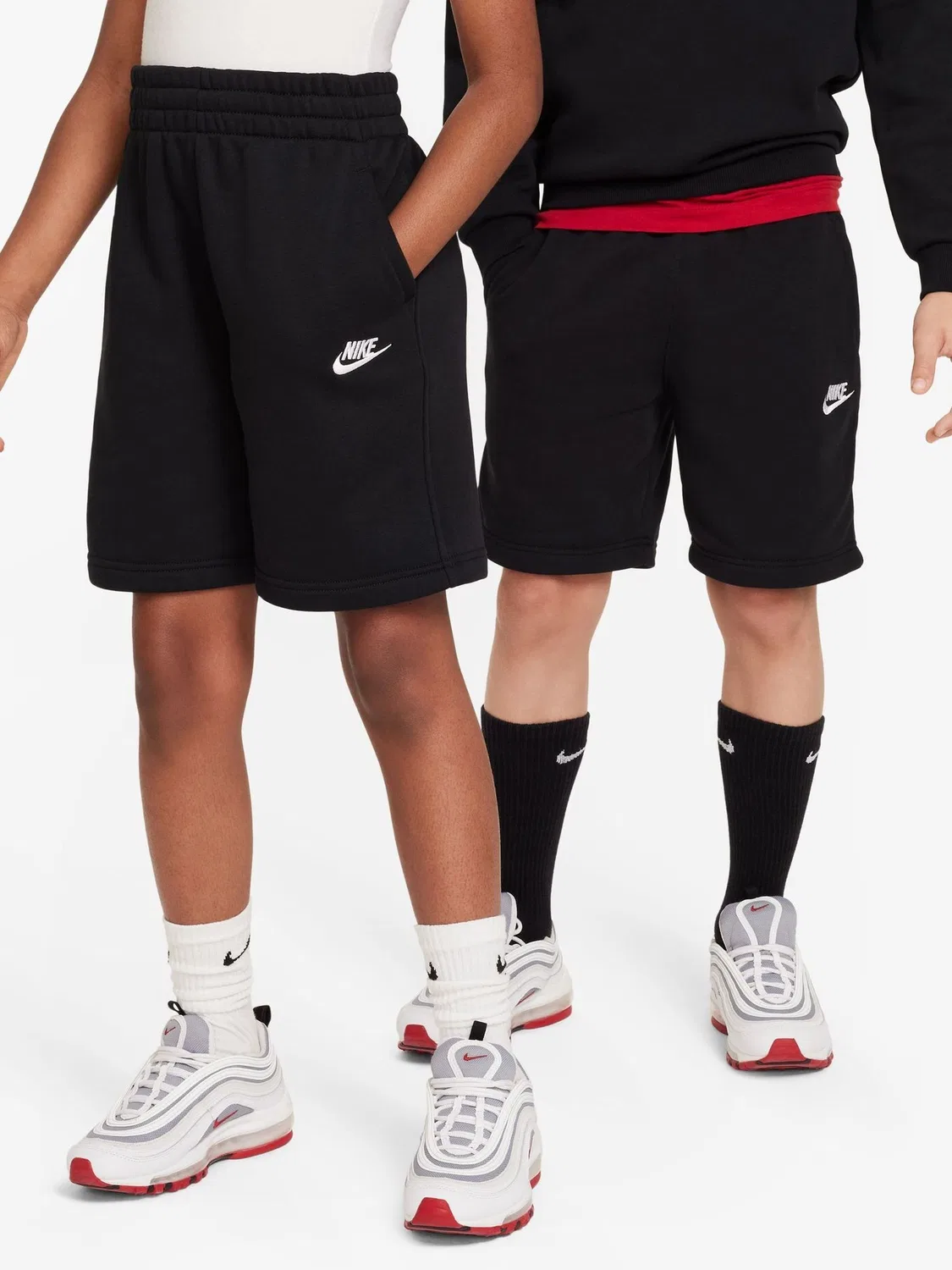 Шорты Nike Club Fleece French Terry, черный — фото 4