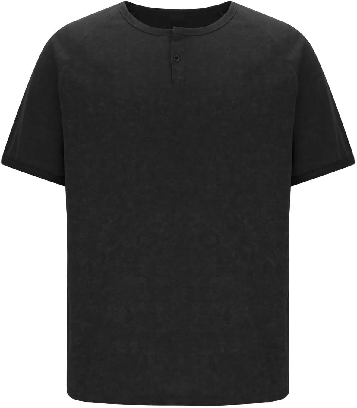 Мужская футболка с круглым вырезом в стиле хенли Tie Dye, Black — фото 3