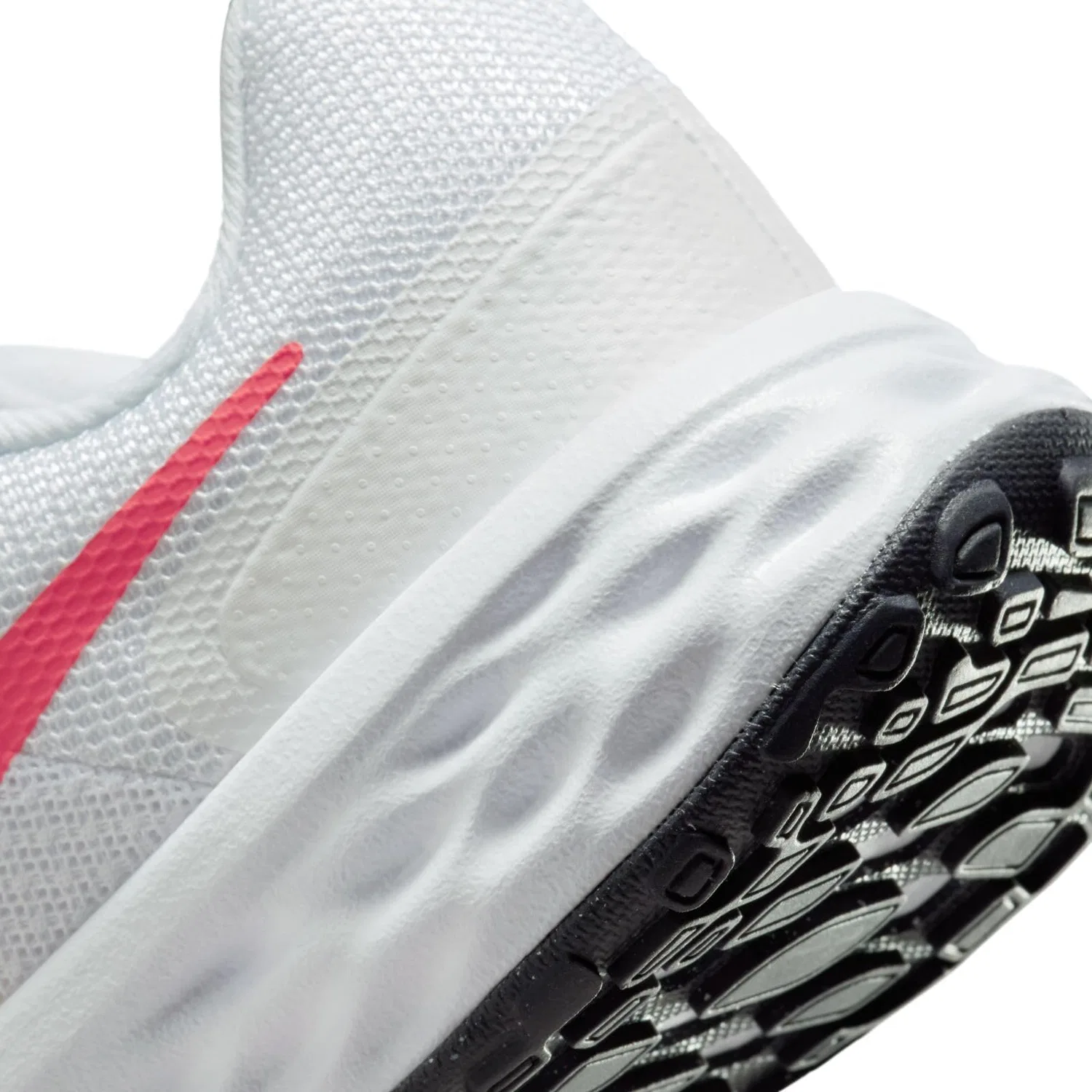 Детские кроссовки для мальчиков с шнуровкой NIKE Revolution 6 NN NIKE, White Sea Coral Gridiron Laser Oran — фото 4