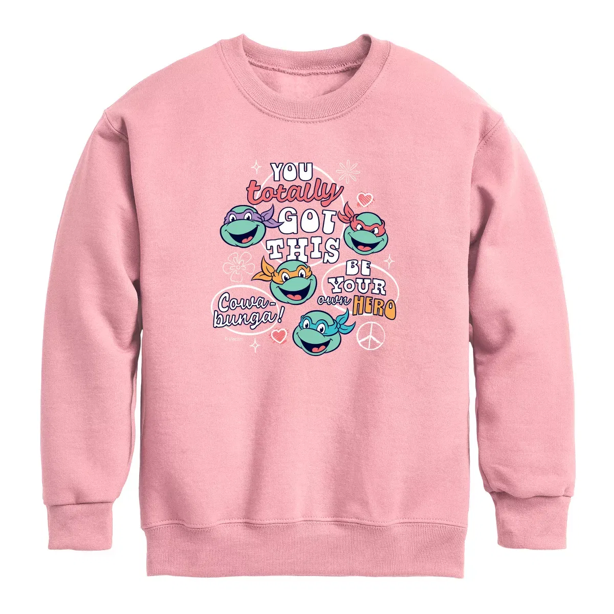 Детский свитшот с принтом Teenage Mutant Ninja Turtles You Totally Got This Teenage Mutant Ninja Turtles, Mauve