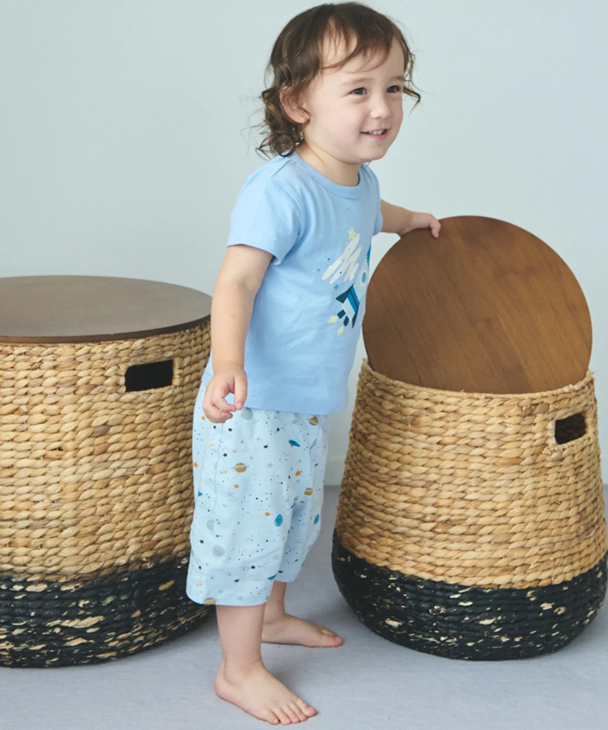 Детская пижама с коротким рукавом, модель Hikaru BOYS, petit main, Blue