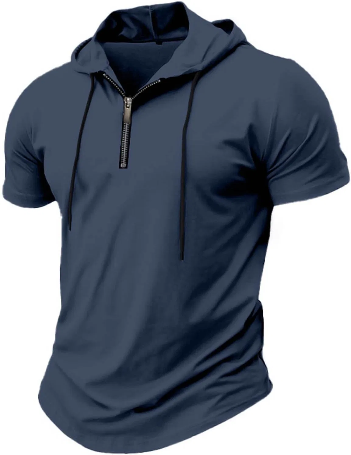Мужская спортивная футболка с капюшоном Slim Fit, Navy — фото 2