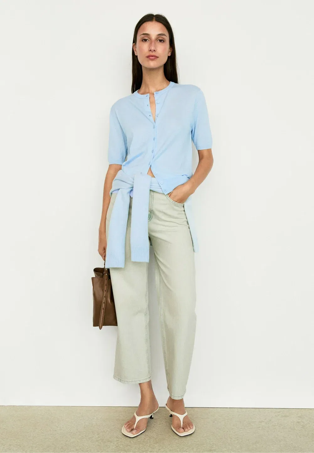 Кардиган Massimo Dutti, Light Blue — фото 3