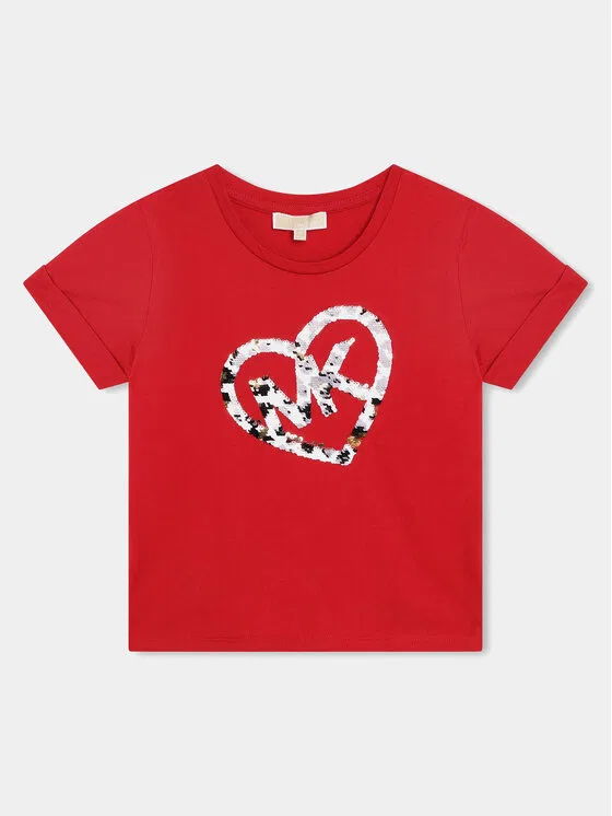 Футболка regular fit Michael Kors Kids, красный — фото 2