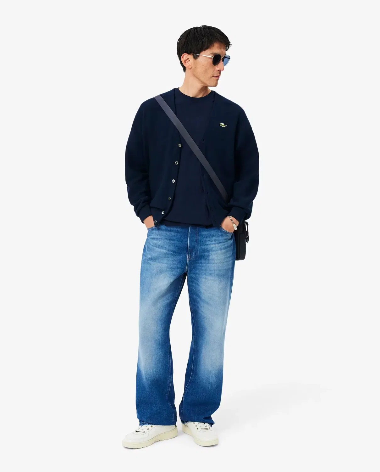 Кардиган мужской Lacoste, из органического хлопка, Azul Marino — фото 4