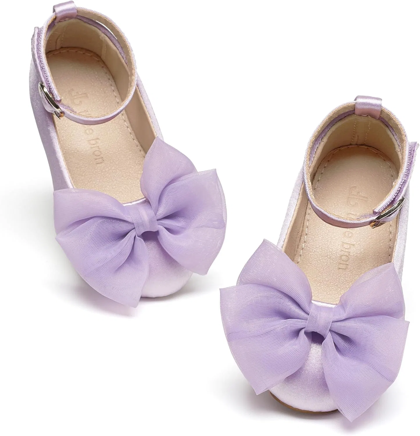 Детские балетки для девочек с бантом Mary Jane THEE BRON, Chiffon Purple