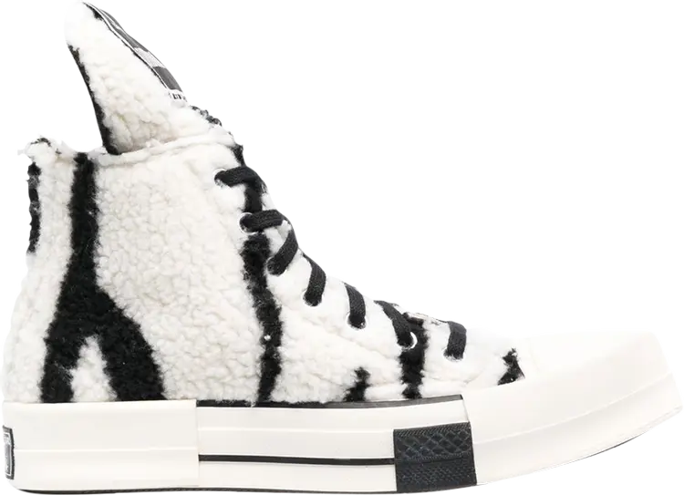 

Кроссовки Converse Rick Owens x DRKSHDW TURBODRK Chuck 70 High Zebra, белый