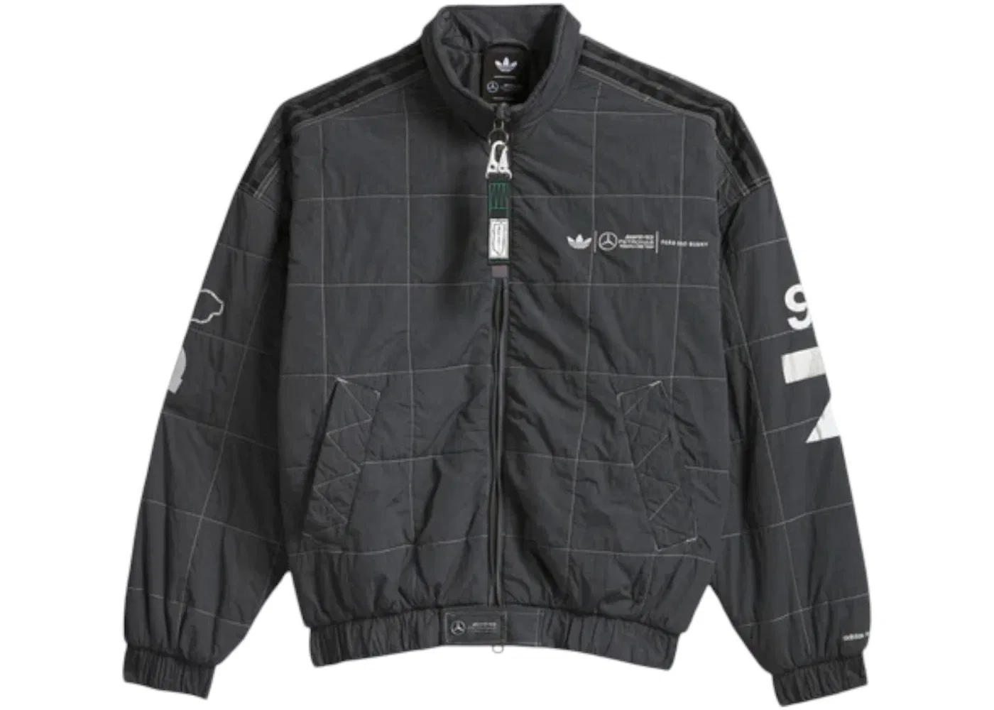 Мужская куртка с принтом Bad Bunny x Mercedes AMG F1 Jacket Adidas, Grey