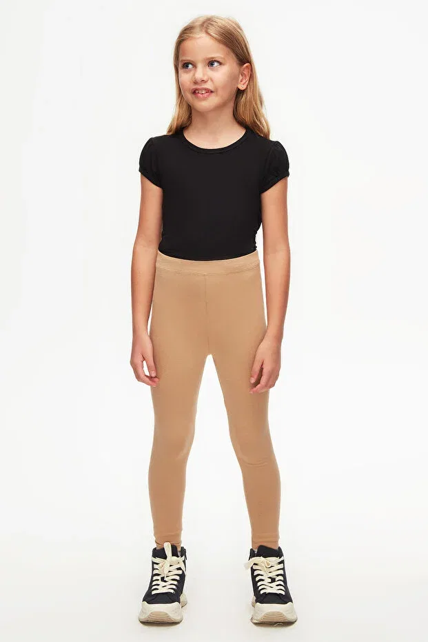 Детские леггинсы для девочек хлопковые Basics Lovetti, Frappe
