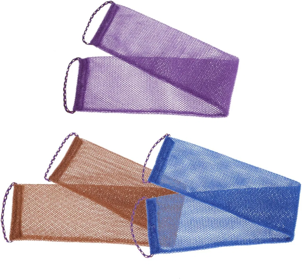 Мочалка для тела 3 шт, FRCOLOR, набор, 75x14x0.2 см, Assorted Colours