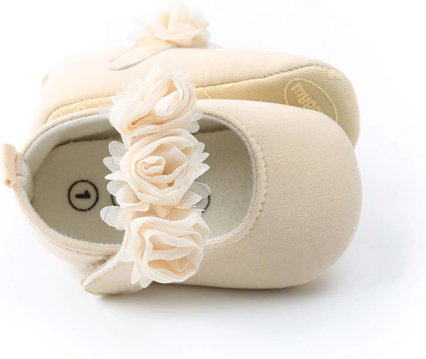 Детские туфли Мэри Джейн для девочек Princess Sparkly Mary Jane RVROVIC, Beige — фото 3