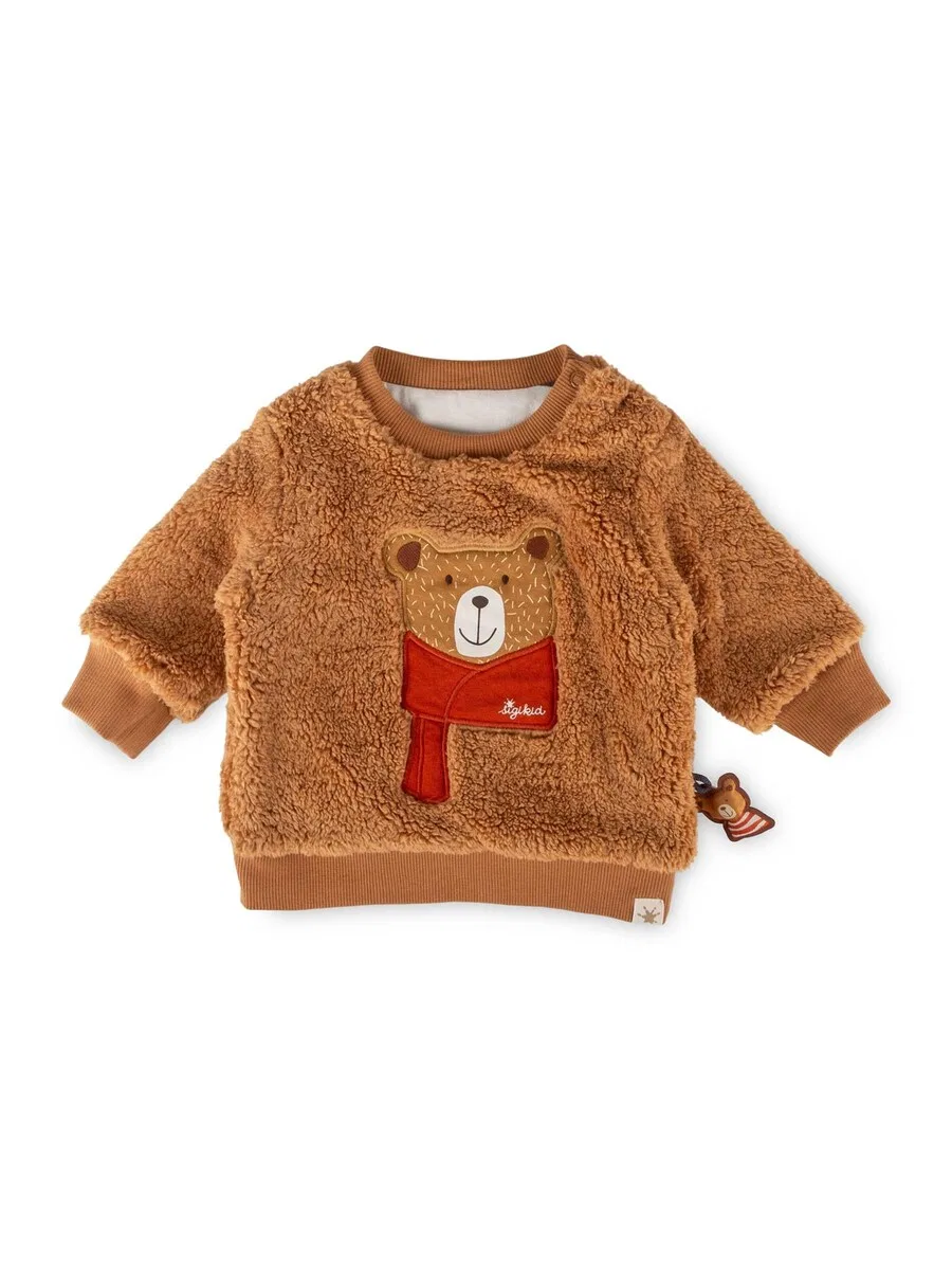 Толстовка SIGIKID 'Teddyshirt Winterbar' коричневого цвета