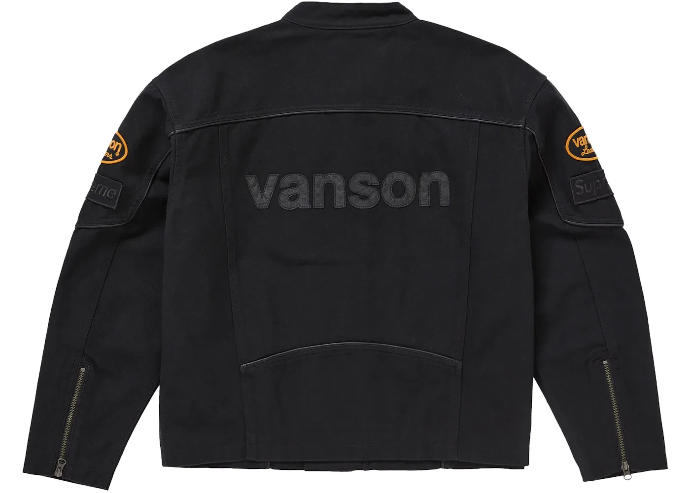 Мужская куртка из кордуры с хлопком Supreme Vanson Leathers, Black — фото 3